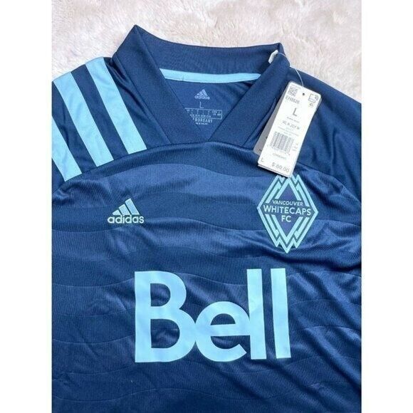 ADIDAS Women Large MLS Vancouver Whitecaps FC 20/21 Away Soccer Jersey EH8626 - Picture 5 of 9